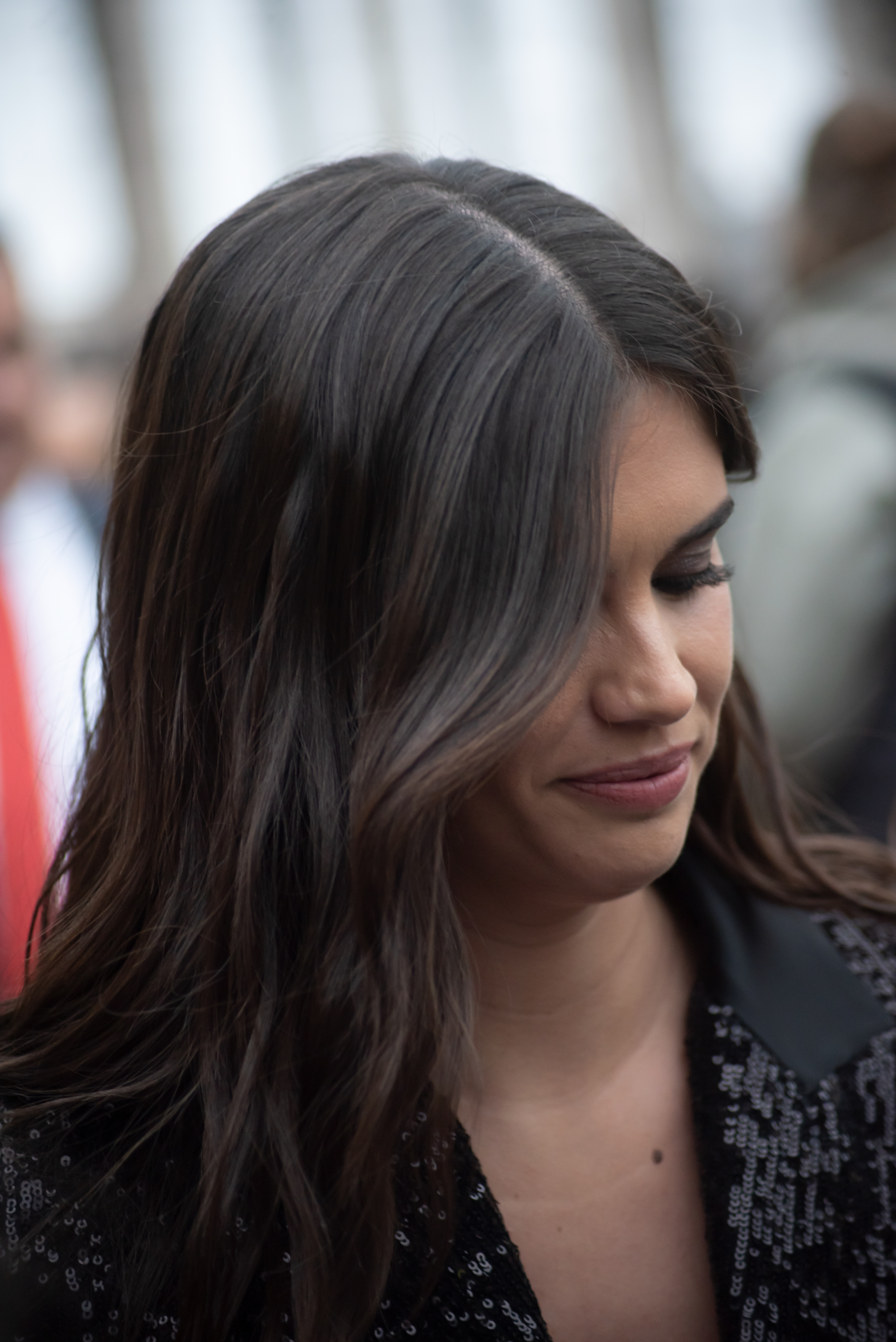 — france paris fashion pfw womenswear fw23 04 03 2023 elie saab sara sampaio